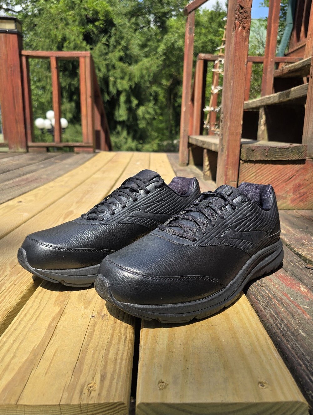 Brooks Running, Mens Addiction Walker 2, Black Leather, Sz 15 Extra Wide (4E)